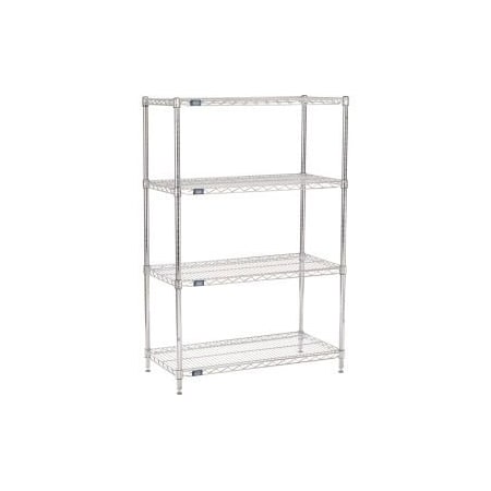 Global Equipment Nexel    Chrome Wire Shelving Starter - 36"W x 18"D x 54"H 18365C